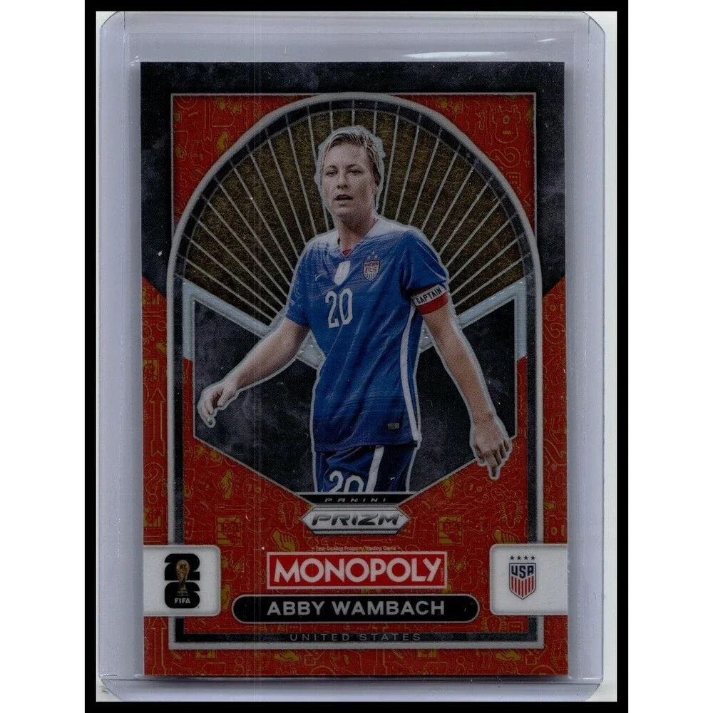 2026 Panini Prizm Monopoly World Cup Abby Wambach #92 USA Monopoly Orange & Gold
